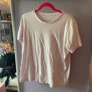 Lands' End Relaxed Fit Tee, Light Pink, Size L